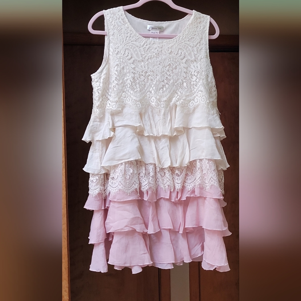 Paisley vine ruffle dress